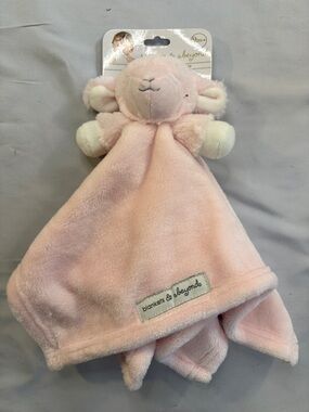 🐥 Blankets & Beyond Pink Lamb Lovey Plush